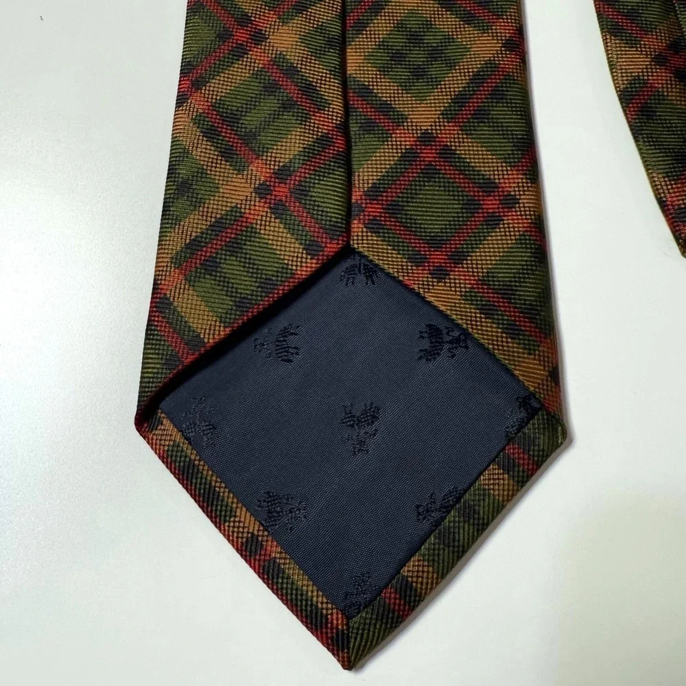 Brooks Brothers Tie Mens Green Red Plaid Silk Classic Handmade USA Makers